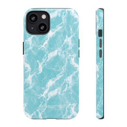 Marble Crush in Aqua - iPhone Case