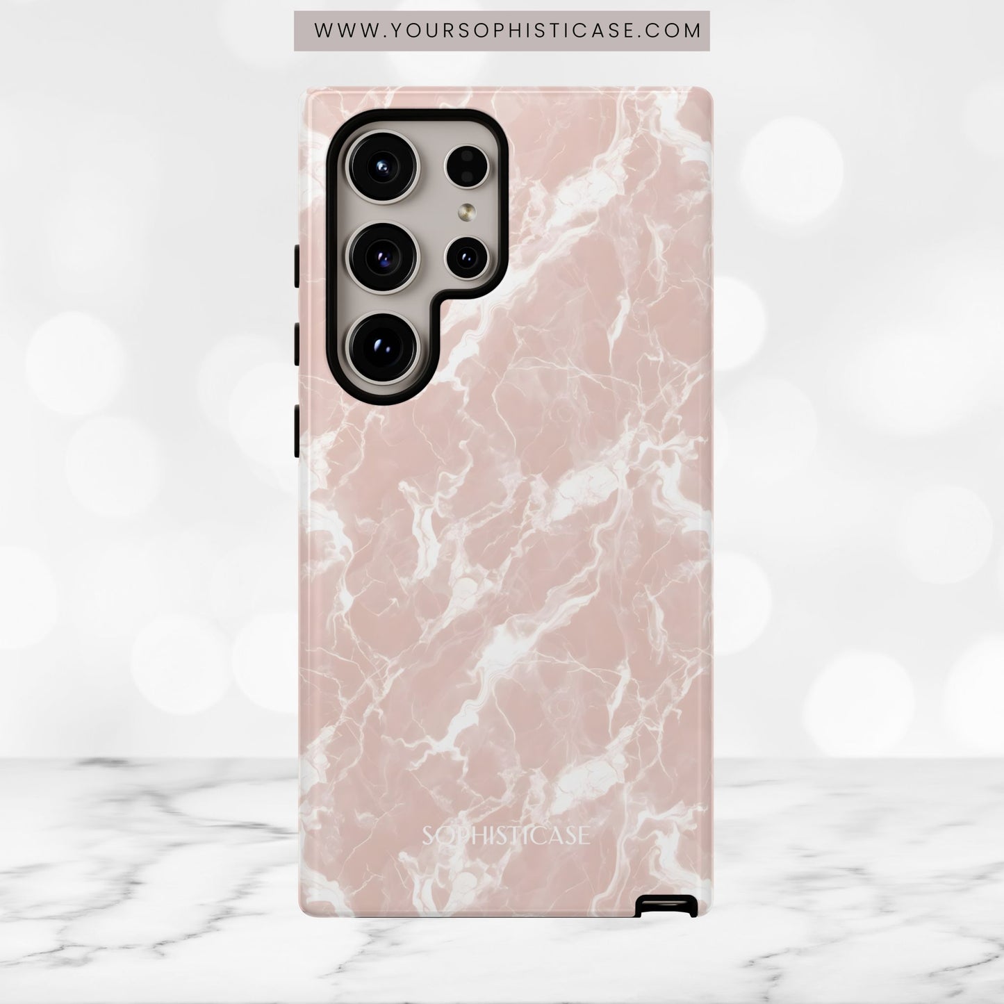 Marble Crush in Neutral Beige - Tough Phone Case