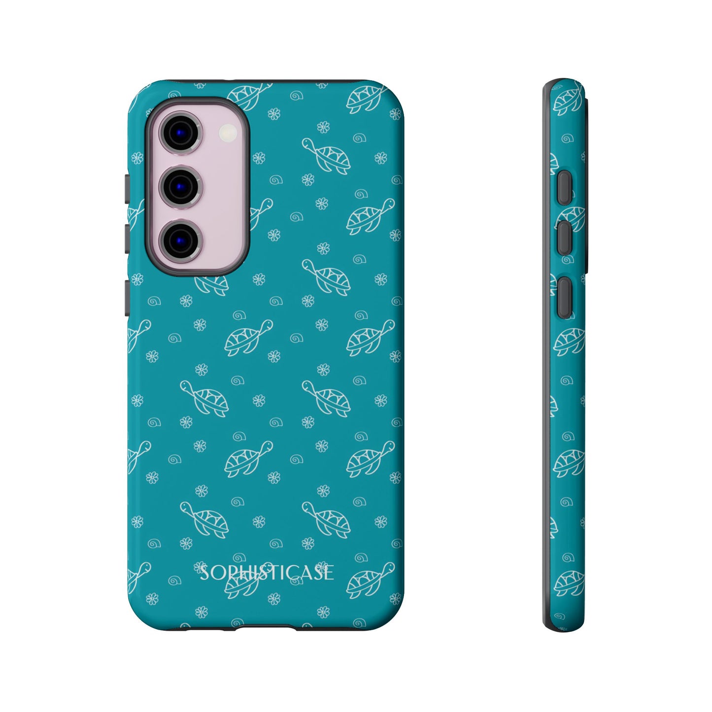 Turtle Island in Aqua - Tough Phone Case for Samsung Galaxy