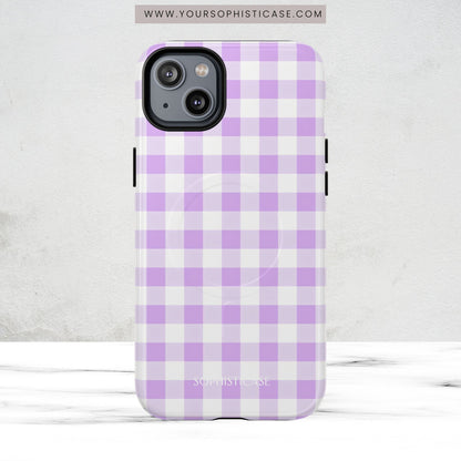 Gingham in Purple - Magsafe Case