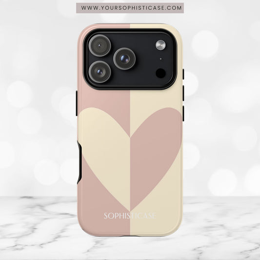 Be Mine in Brown and Beige - iPhone Case