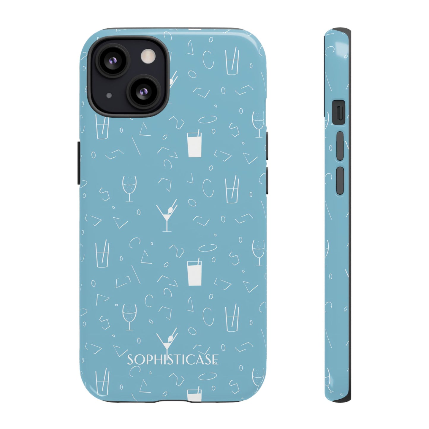 Cocktail Hour in Blue - iPhone Case