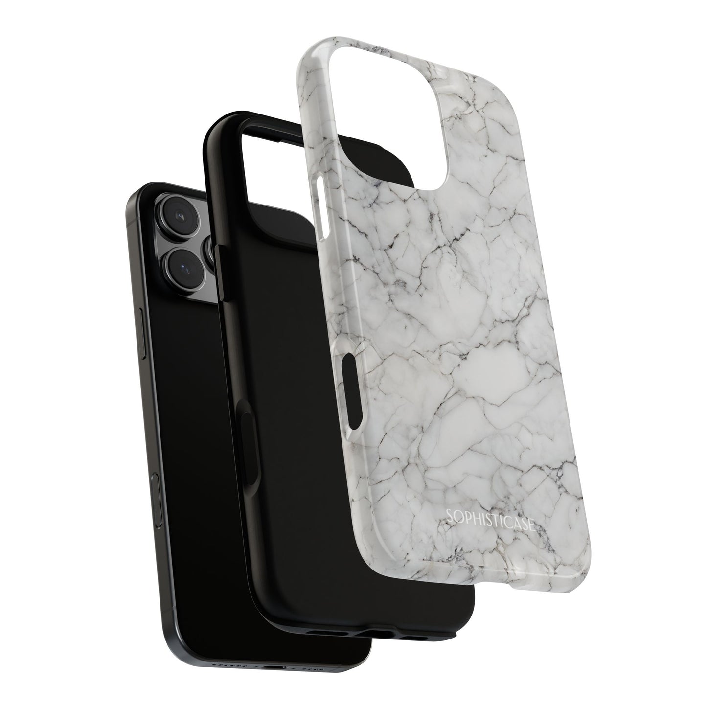 Marble Opulence in White - iPhone Case, Samsung Galaxy Case, Google Pixel Case