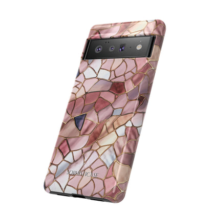 Rose' Runway in Pink Mosaic - Tough Phone Case