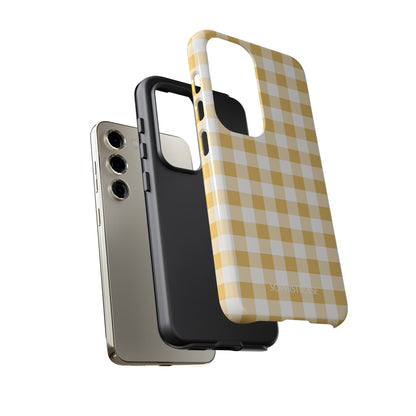 Gingham in Yellow - iPhone Case, Samsung Galaxy Case, Google Pixel Case