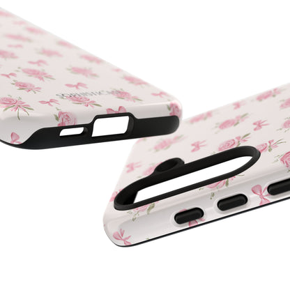 The Sweetest Thing in Coquette Roses and Bows - iPhone Case, Samsung Galaxy Case, Google Pixel Case