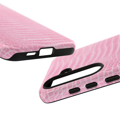 Luxe Leather in Pink - Tough Phone Case