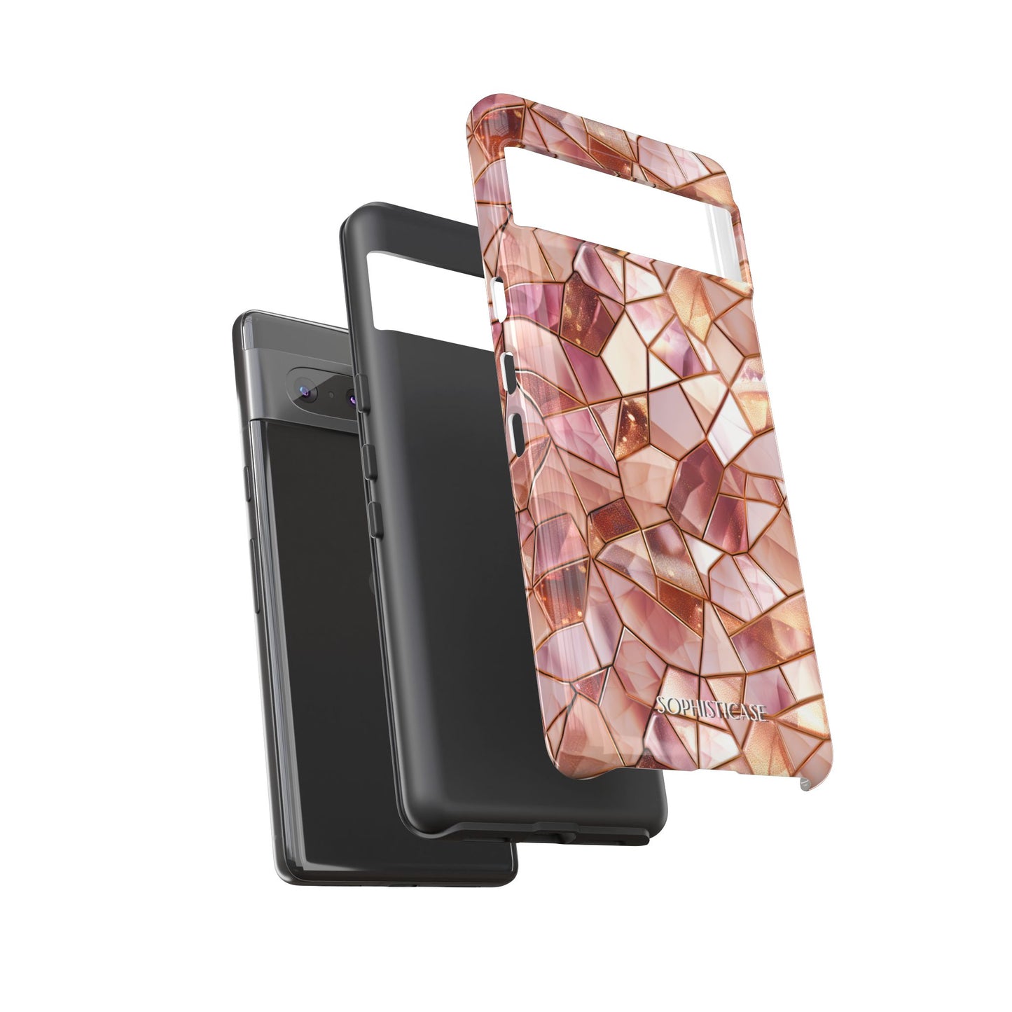Rose' Runway in Champagne Mosaic - Tough Phone Case
