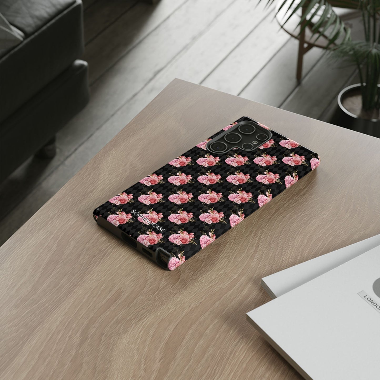 Rose Diamond Romance in Vivienne - Tough Phone Case