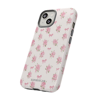 The Sweetest Thing in Coquette Roses and Bows - iPhone Case, Samsung Galaxy Case, Google Pixel Case