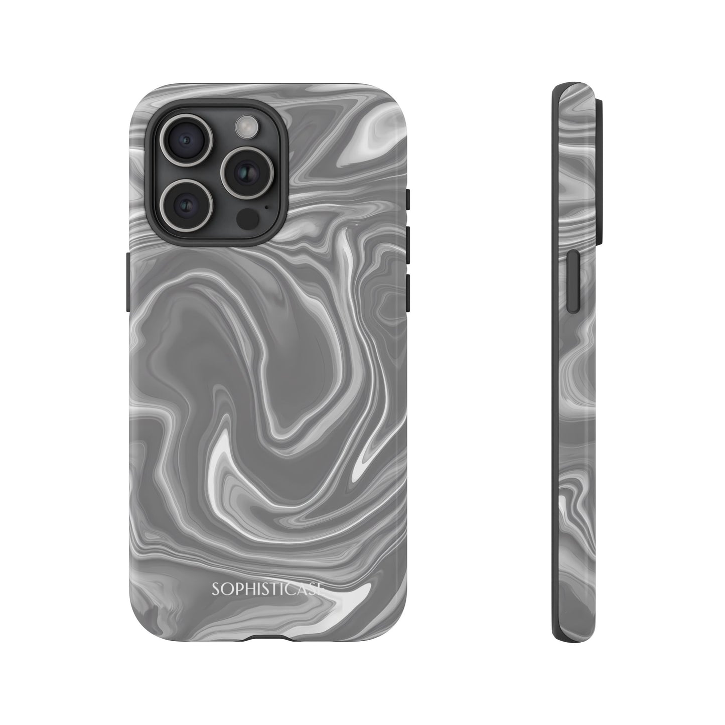 Liquid Dreams in Charcoal - Tough Phone Case