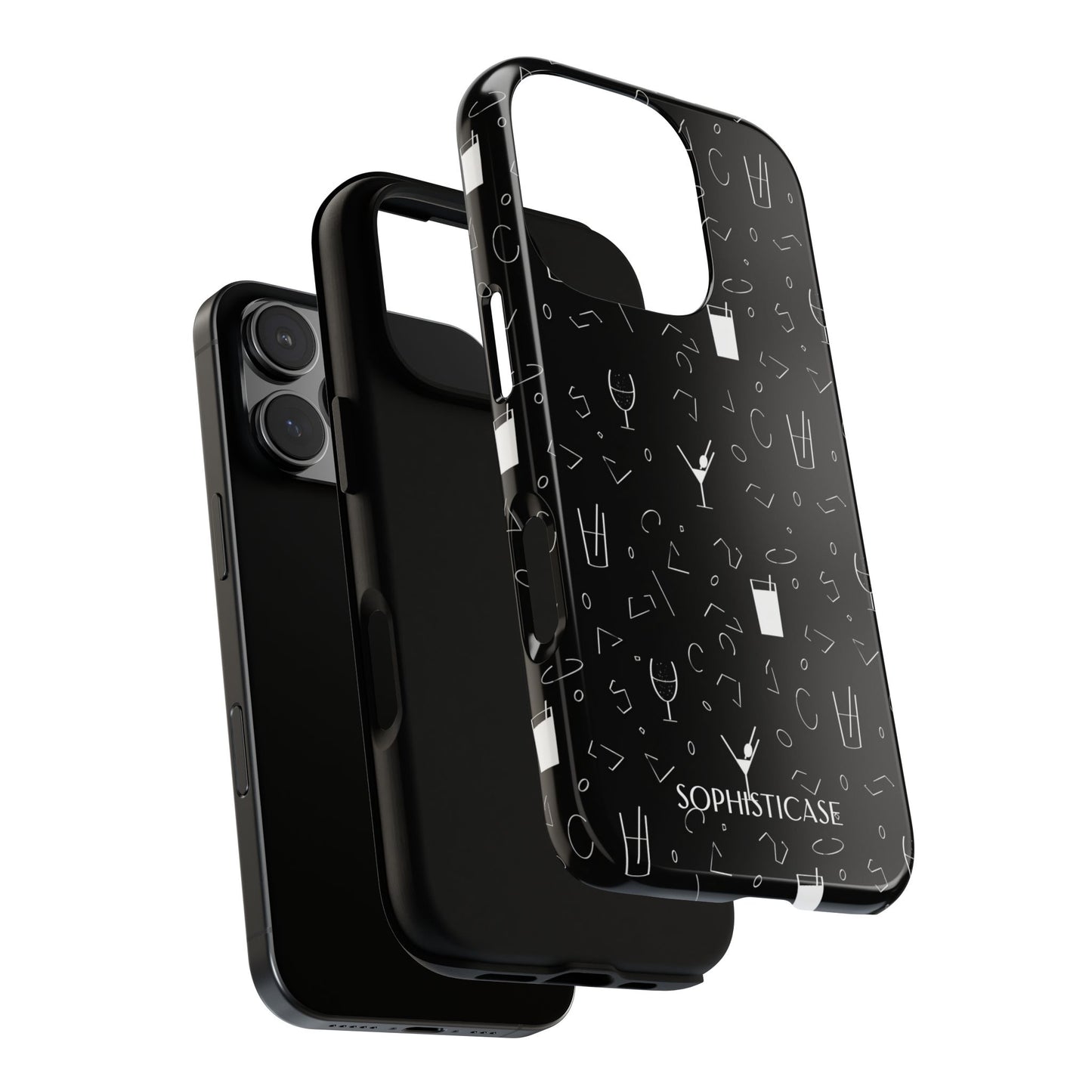 Cocktail Hour in Black - Tough Phone Case for iPhone