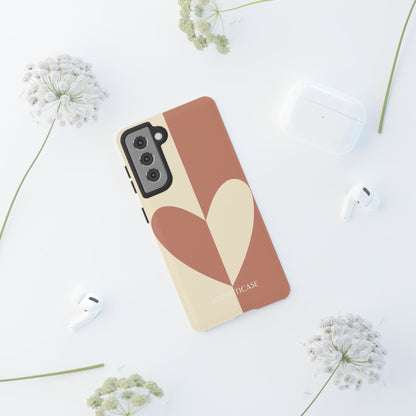 Be Mine in Brown and Cream - iPhone Case, Samsung Galaxy Case, Google Pixel Case