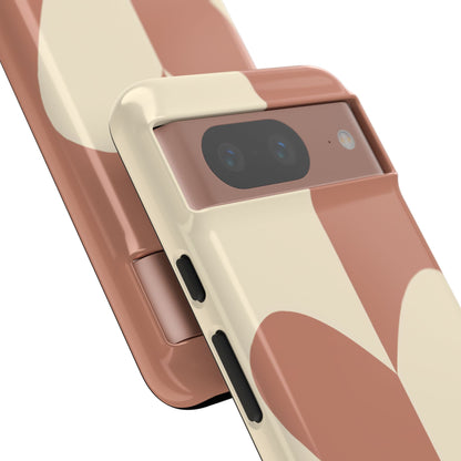 Be Mine in Brown and Cream - iPhone Case, Samsung Galaxy Case, Google Pixel Case