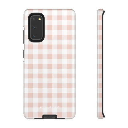 Gingham in Neutral Beige - Tough Phone Case