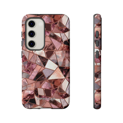 Rose' Runway in Merlot Mosaic - Tough Phone Case