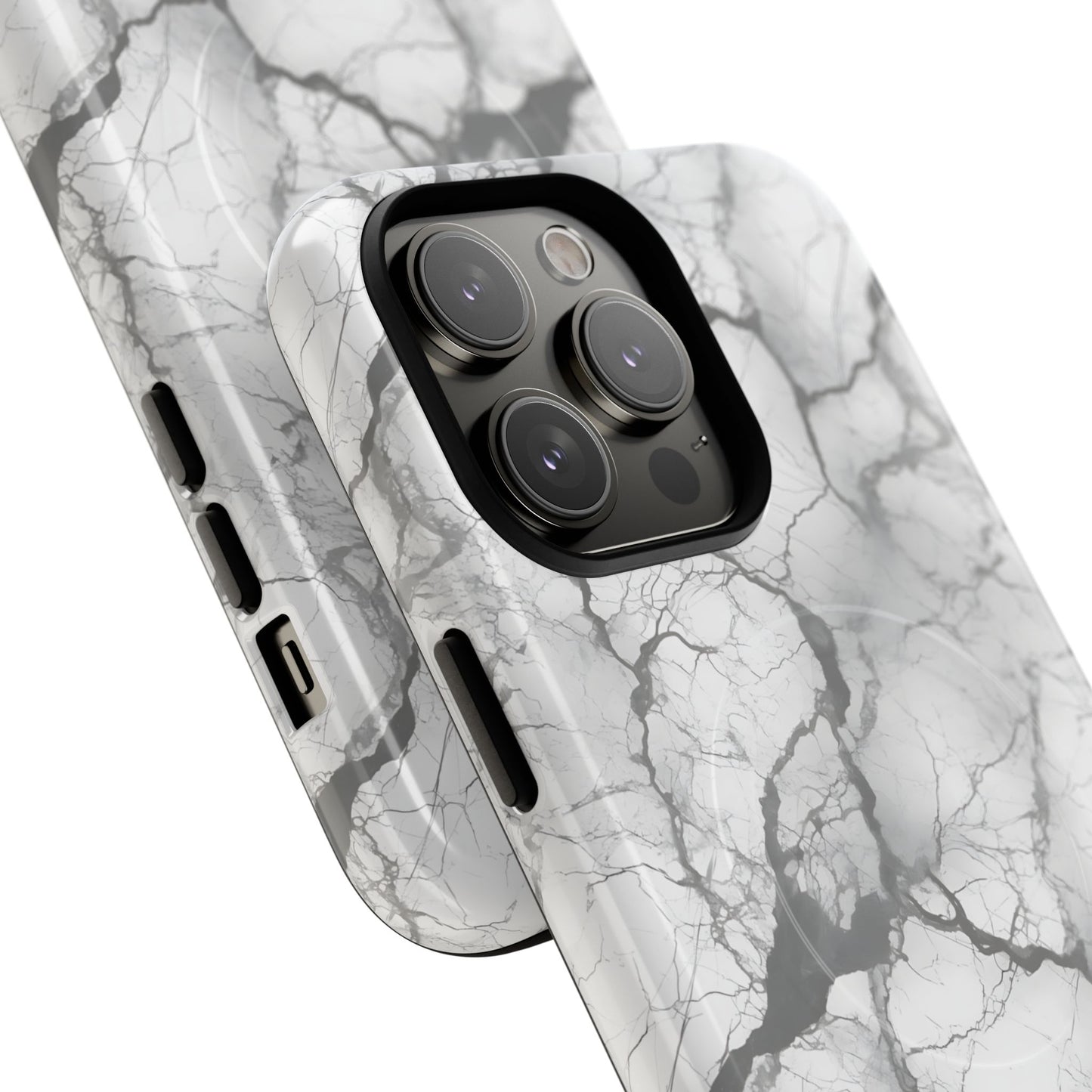 Marble Opulence in Charcoal Grey - Magsafe Case