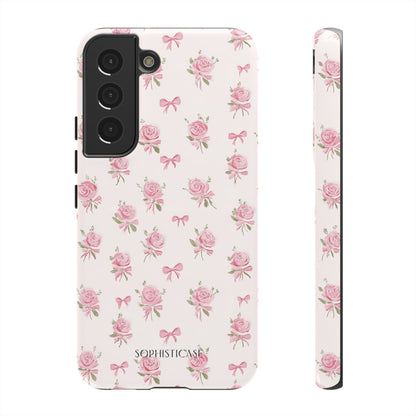 The Sweetest Thing in Coquette Roses and Bows - iPhone Case, Samsung Galaxy Case, Google Pixel Case