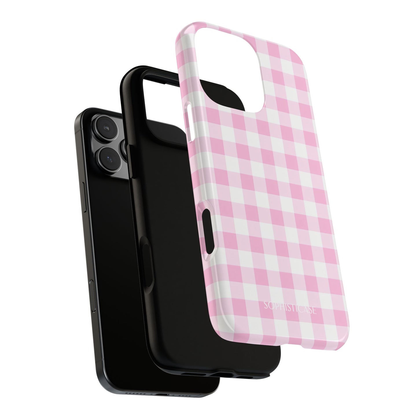Gingham in Pink - iPhone Case, Samsung Galaxy Case, Google Pixel Case