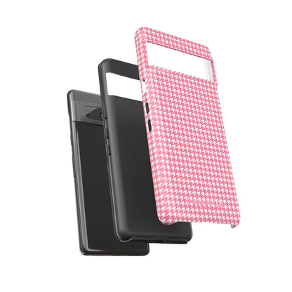 Tough Case - Houndstooth in Salmon