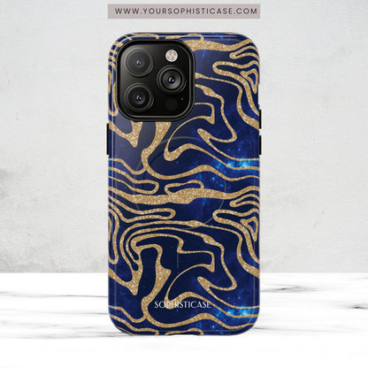 Cosmic Gold in Blue - iPhone Magsafe Case