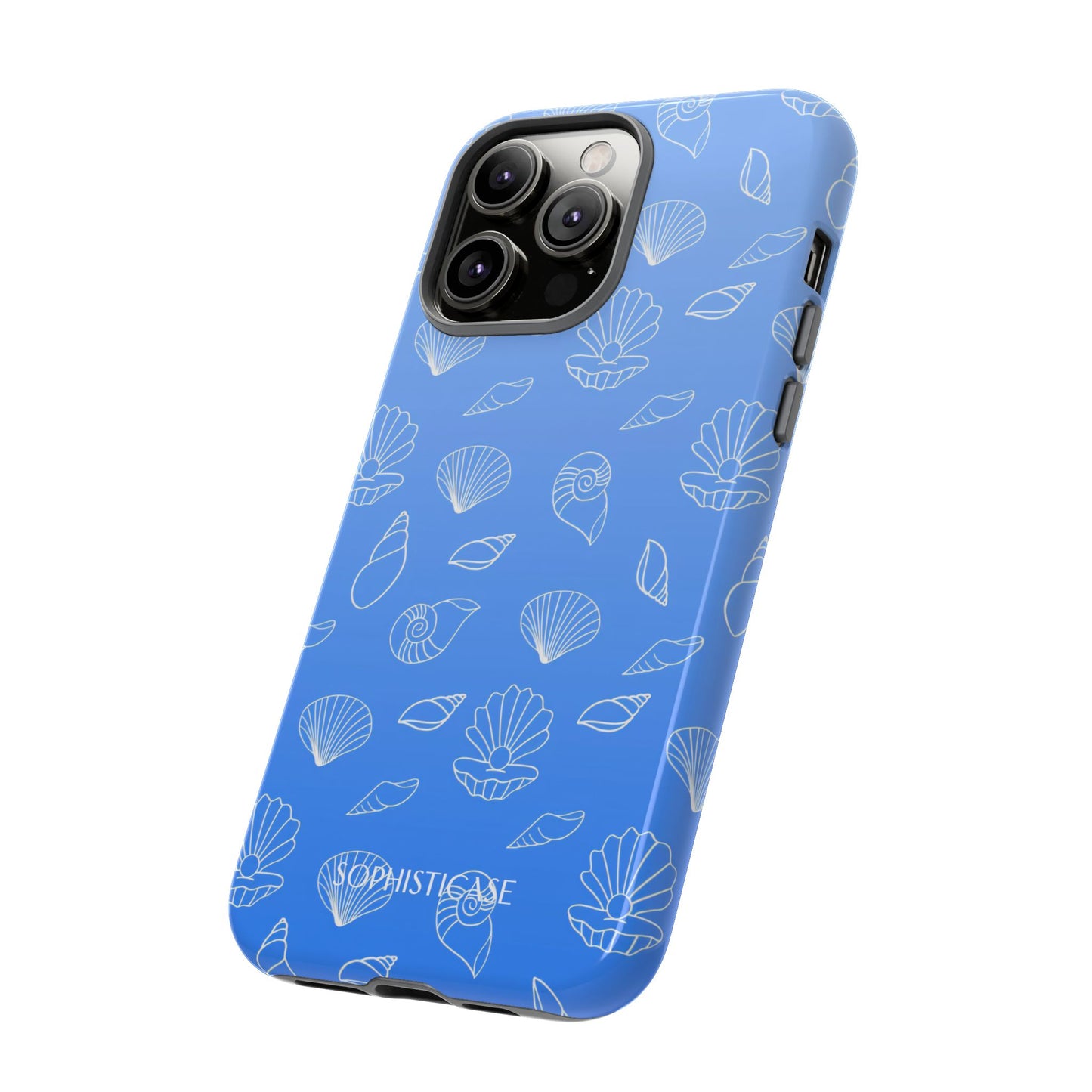 Seashell Society in Ocean Blue - iPhone Case, Samsung Galaxy Case, Google Pixel Case
