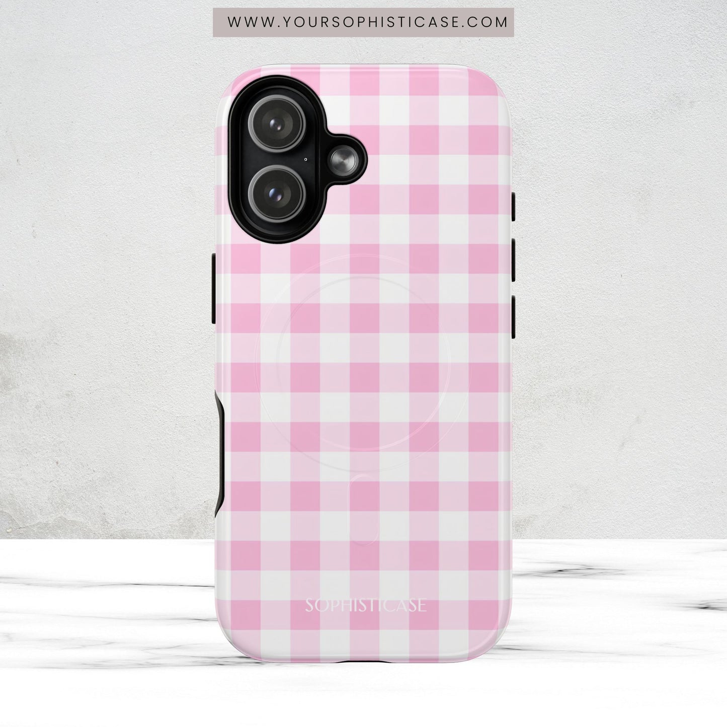 Gingham in Pink - Magsafe Case