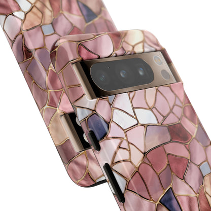 Rose' Runway in Pink Mosaic - Tough Phone Case