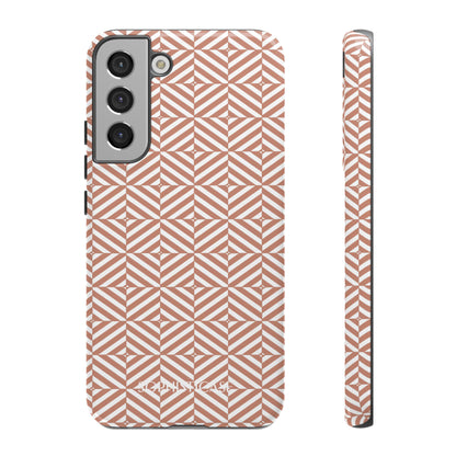 Illusions in Light Brown - Dual Layer Shockproof Phone Case for iPhone, Google Pixel and Samsung Galaxy