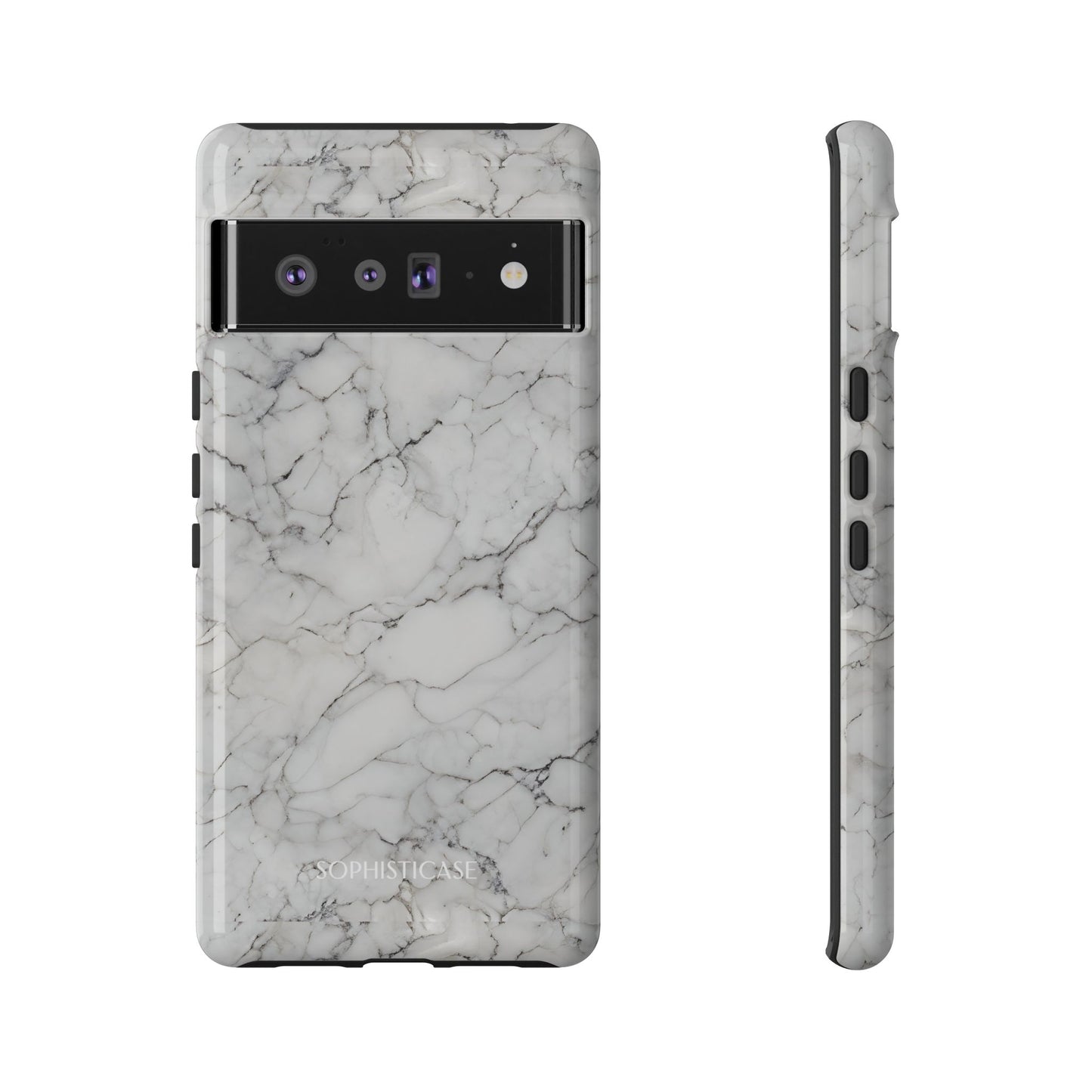 Marble Opulence in White - iPhone Case, Samsung Galaxy Case, Google Pixel Case