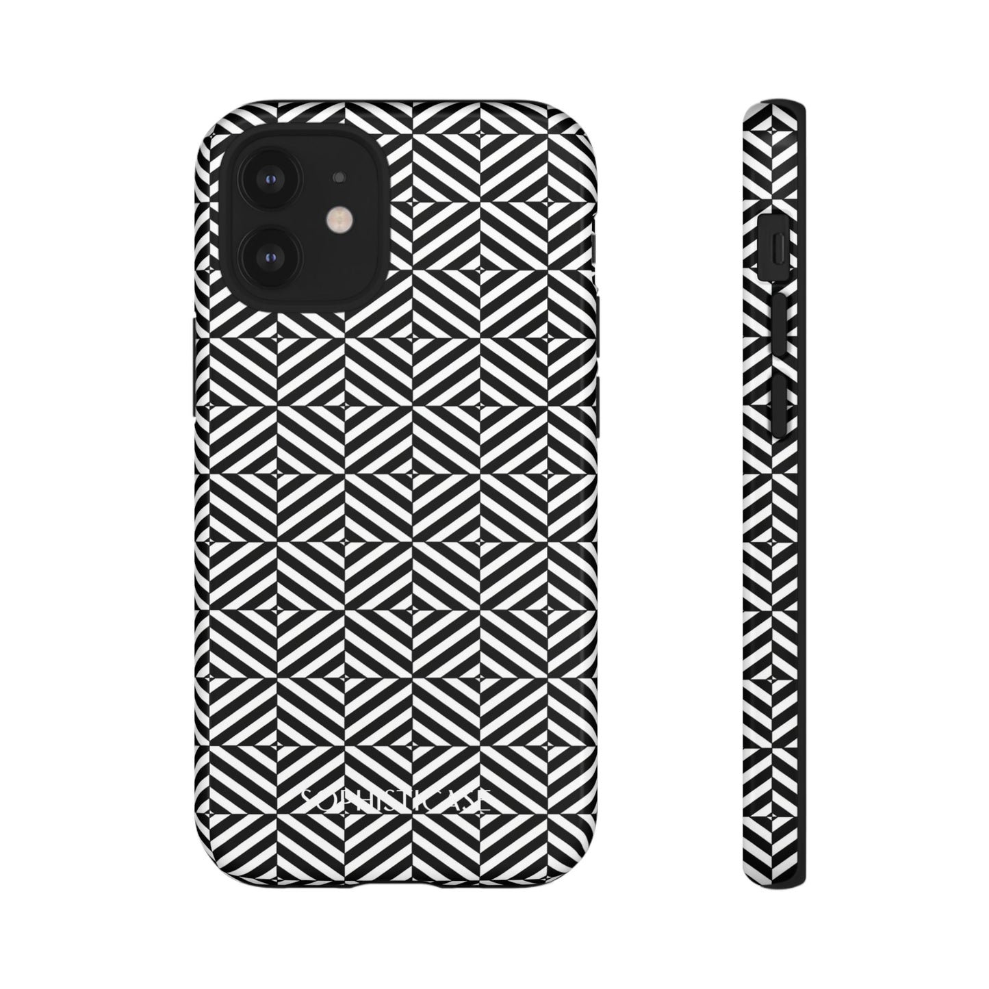 Illusions in Black - iPhone Case