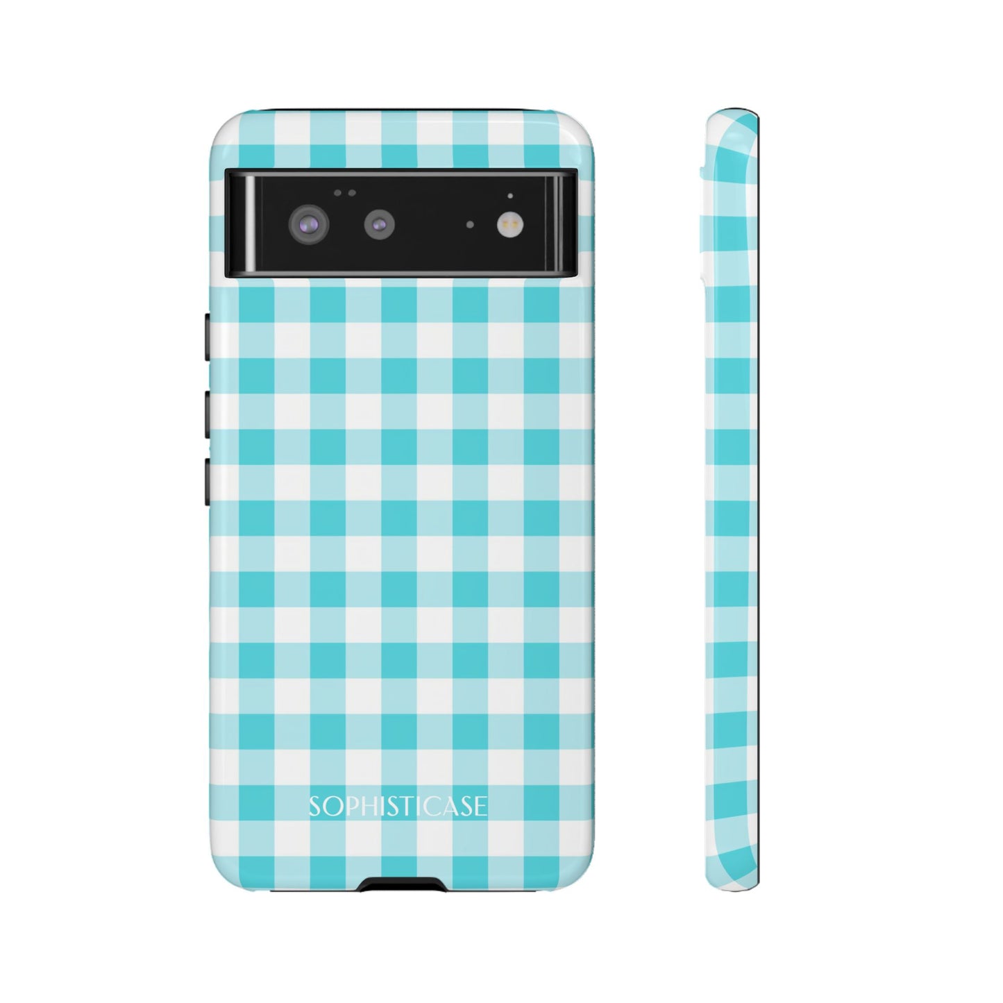 Tough Case - Gingham in Aqua