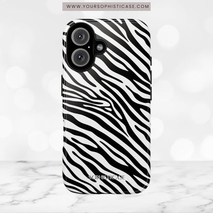 Dark Thoughts in Urban Zebra - Tough Phone Case