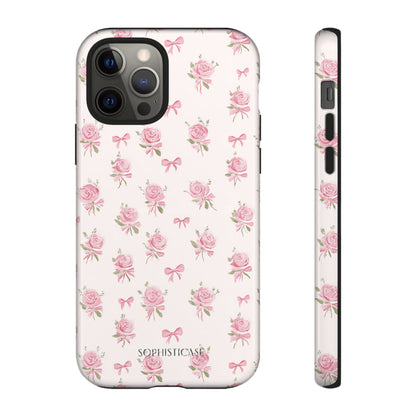 The Sweetest Thing in Coquette Roses and Bows - iPhone Case, Samsung Galaxy Case, Google Pixel Case