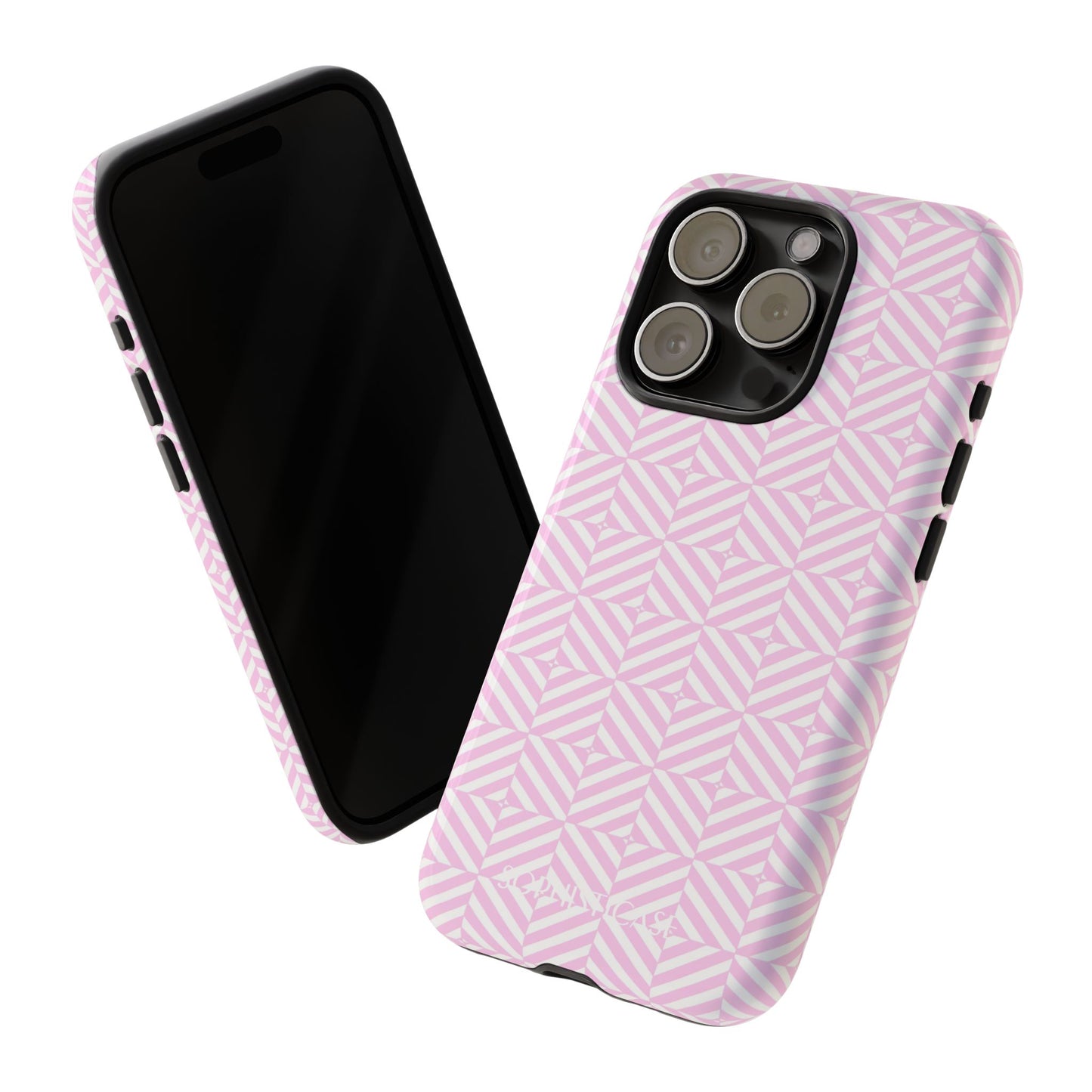 Illusions in Pink - Dual Layer Shockproof Phone Case for iPhone, Google Pixel and Samsung Galaxy