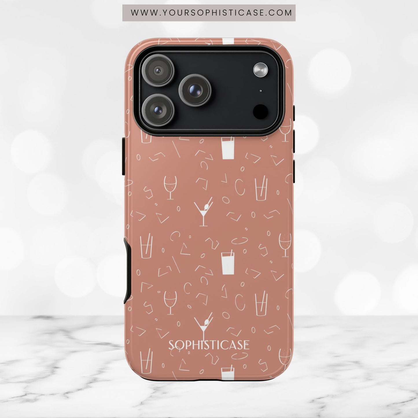 Cocktail Hour in Brown - iPhone Case