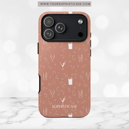 Cocktail Hour in Brown - iPhone Case