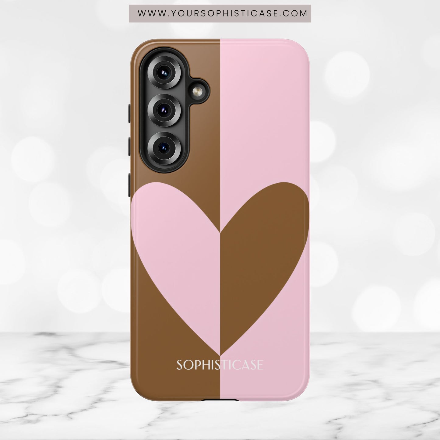 Be Mine in Pink and Brown - iPhone Case, Samsung Galaxy Case, Google Pixel Case
