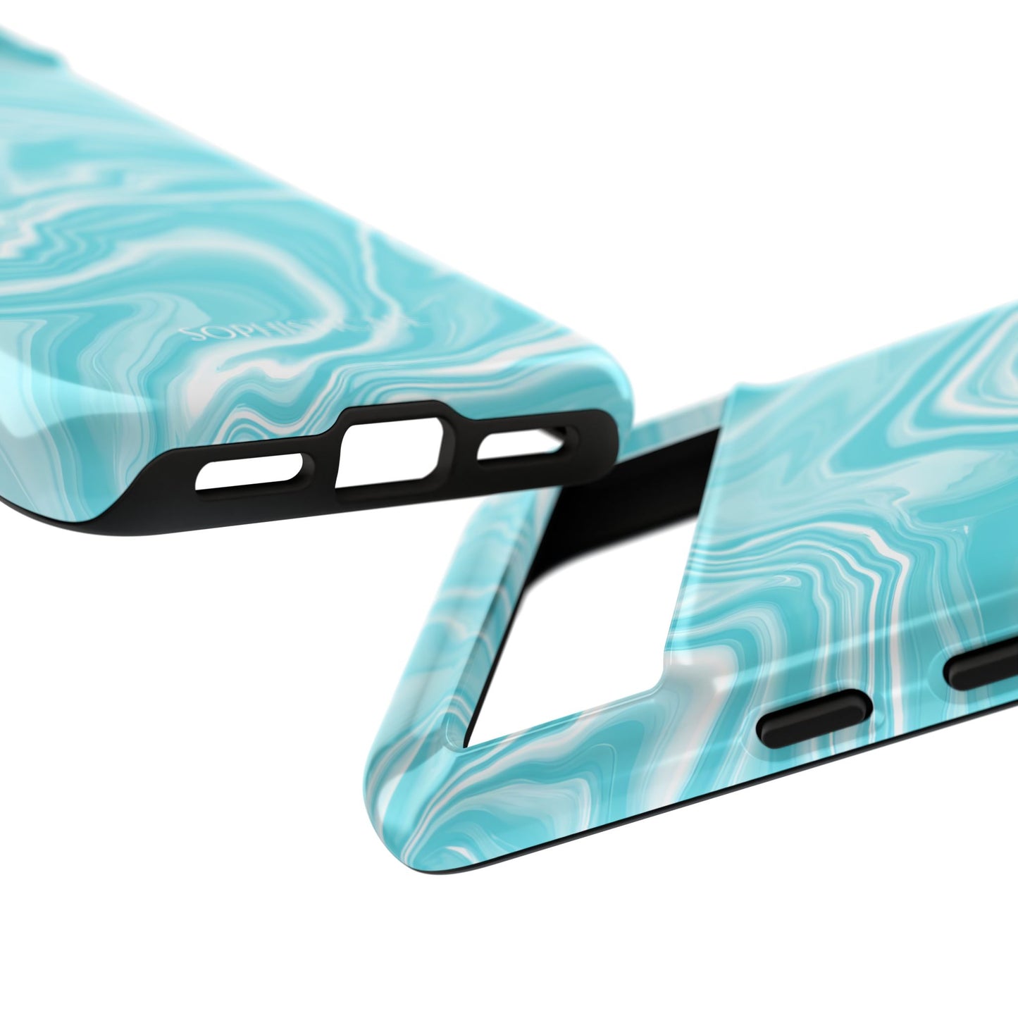 Liquid Dreams in Aqua - Tough Phone Case