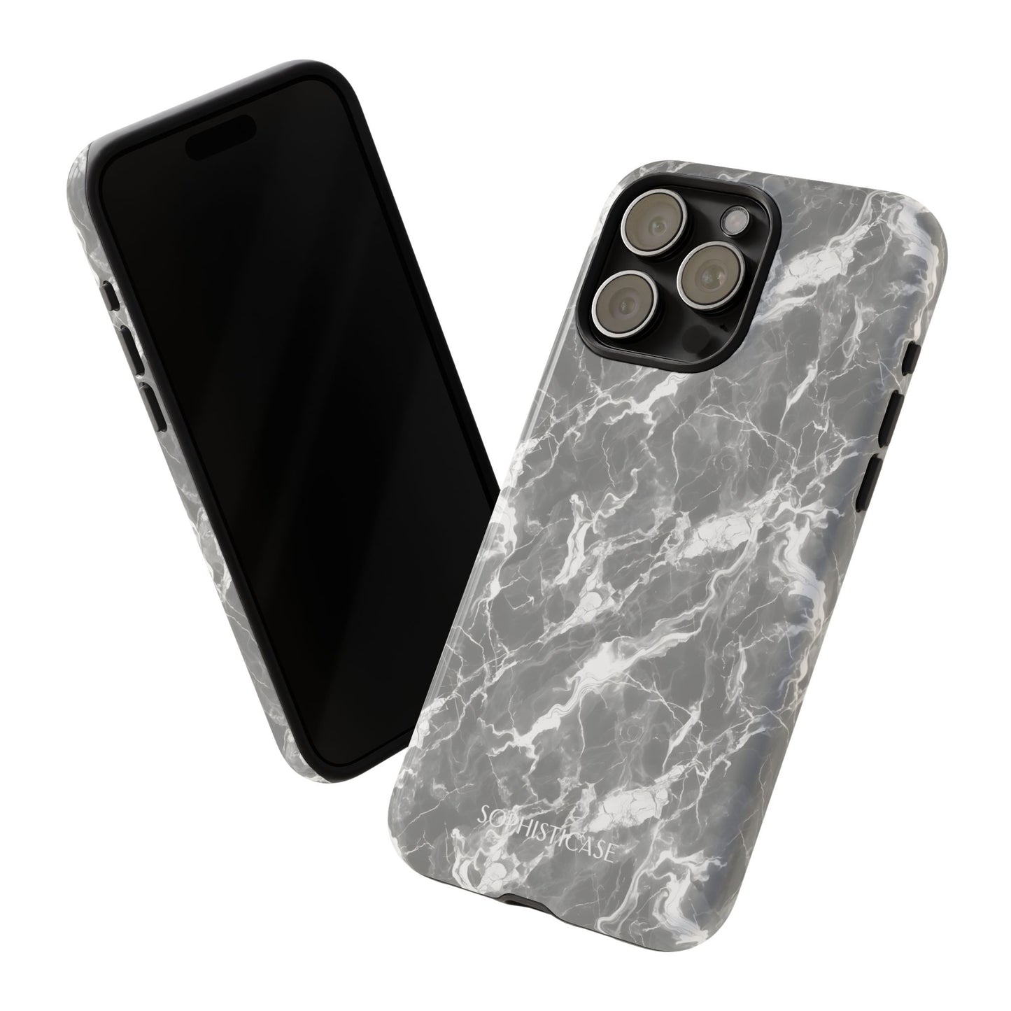 Marble Crush in Charcoal Grey - iPhone Case, Samsung Galaxy Case, Google Pixel Case