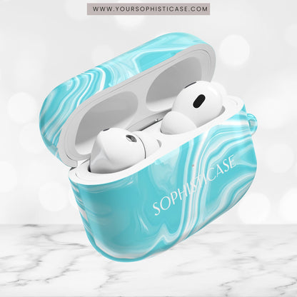 AirPod Cases - Liquid Dreams in Aqua