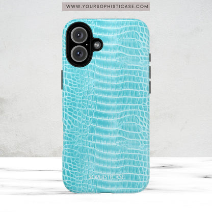 Luxe Leather in Aqua - Magsafe Case