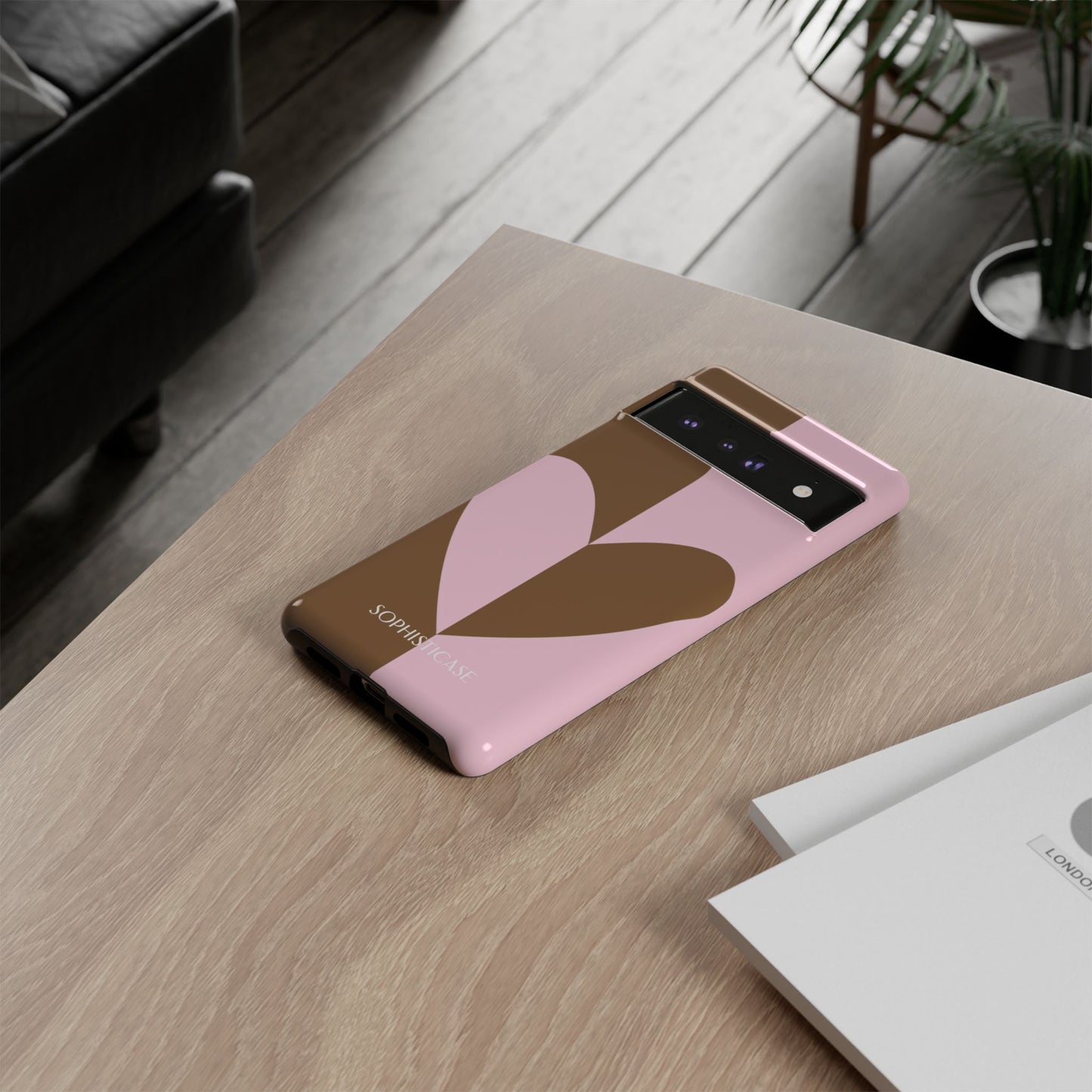 Be Mine in Pink and Brown - iPhone Case, Samsung Galaxy Case, Google Pixel Case