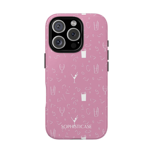 Cocktail Hour in Pink - Protective Phone Case for iPhone