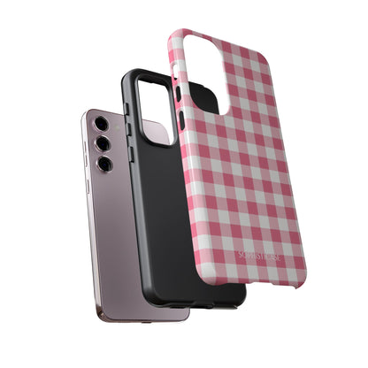 Gingham in Salmon - Tough Phone Case