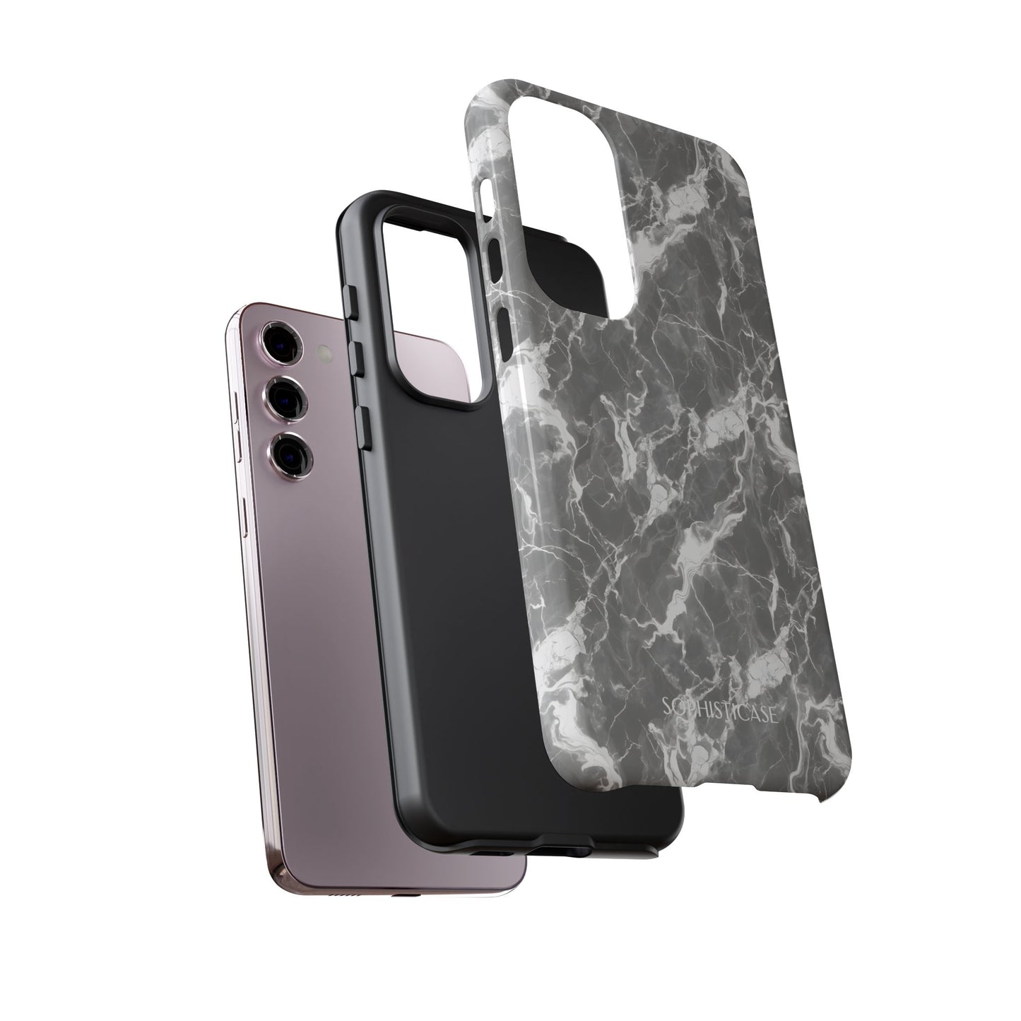 Marble Crush in Charcoal Grey - iPhone Case, Samsung Galaxy Case, Google Pixel Case