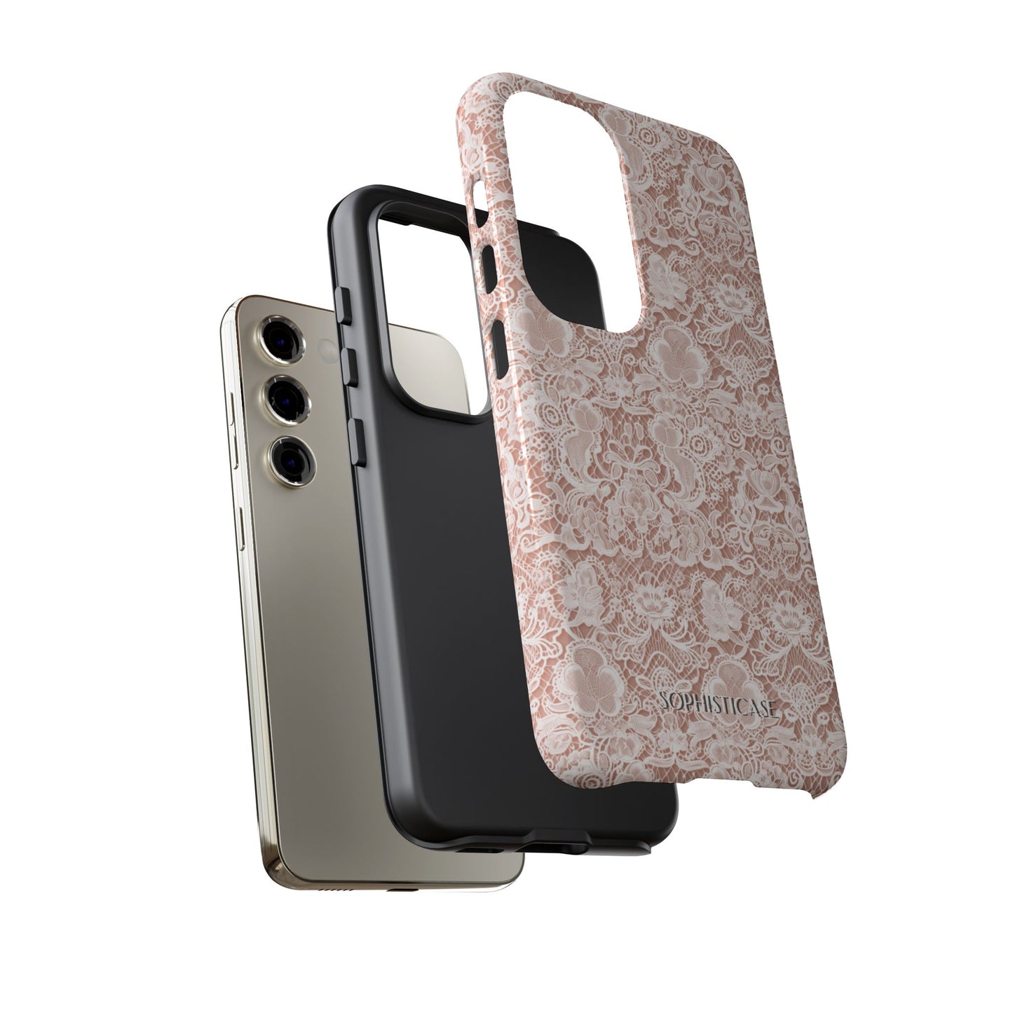 Luxe Lace in Brown - Tough Phone Case