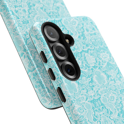 Luxe Lace in Aqua - iPhone Case, Samsung Galaxy Case, Google Pixel Case