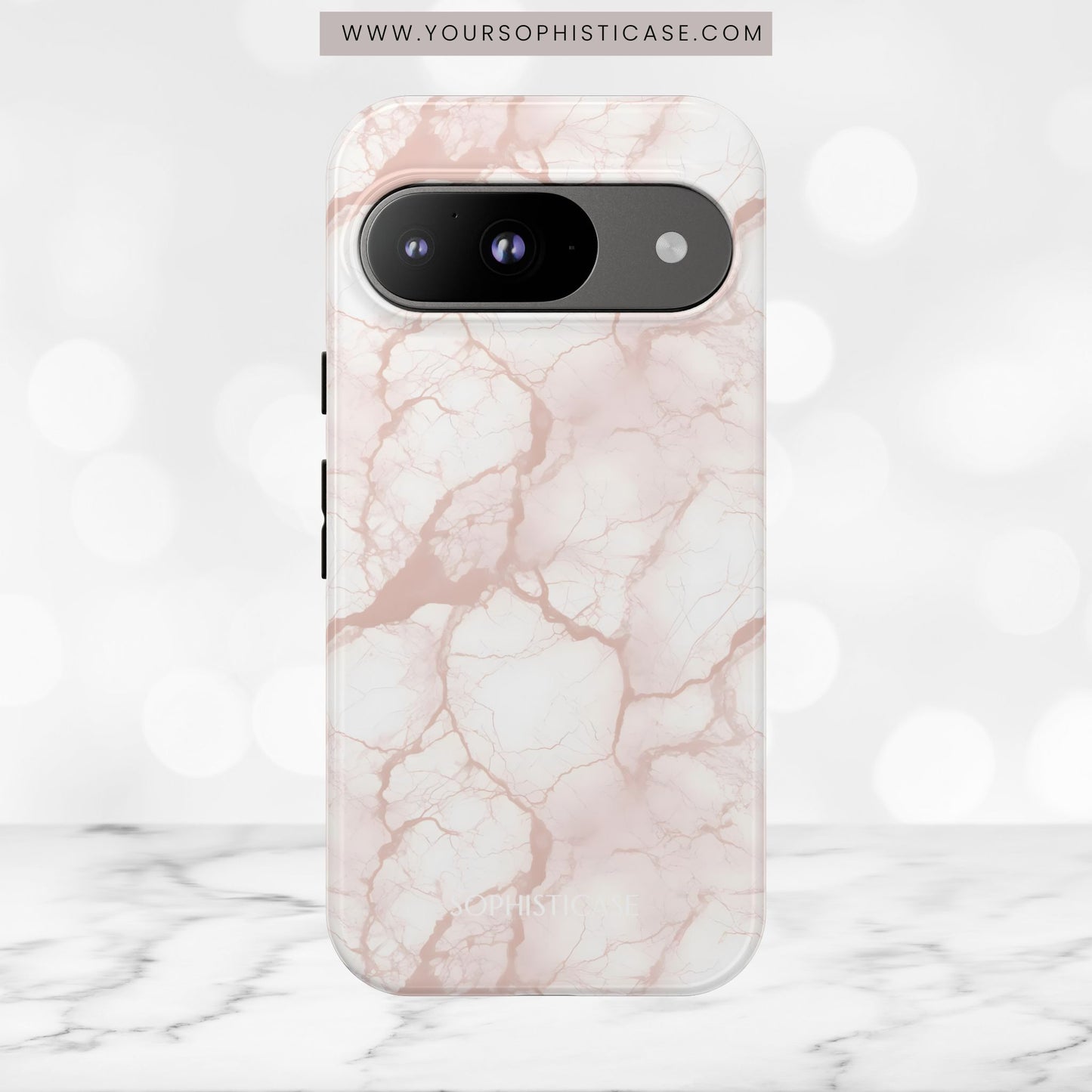 Marble Opulence in Neutral Beige - Tough Phone Case