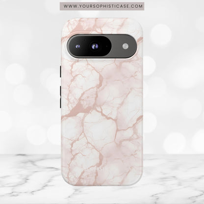Marble Opulence in Neutral Beige - Tough Phone Case